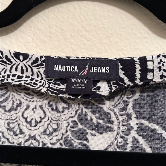 Nautica Black and White Paisley Blouse - Picture 2 of 2